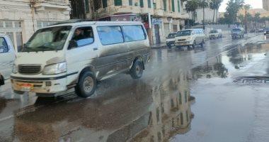 أمطار غزيرة تضرب وسط الإسكندرية متوسطة على فترات متقطعة 2