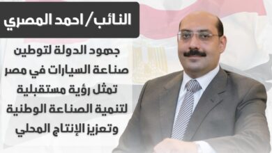 النائب احمد المصري: "جهود الدولة لتوطين صناعة السيارات في مصر تمثل رؤية مستقبلية لتنمية الصناعة الوطنية وتعزيز الإنتاج المحلي" 114