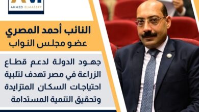 المصري: "جهود الدولة لدعم قطاع الزراعة في مصر تهدف لتلبية احتياجات السكان المتزايدة وتحقيق التنمية المستدامة" 38