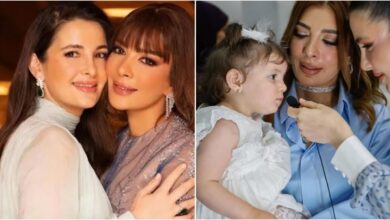 أصالة نصري تداعب حفيدتها جيهان