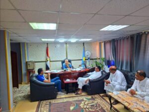 النحاس وأعضاء مجلسي النواب والشيوخ يناقشان أعمال رفع كفاءة الطرق ببرج العرب 