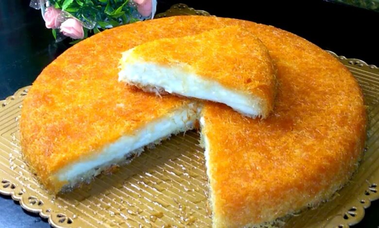 الكنافة بالكريمة