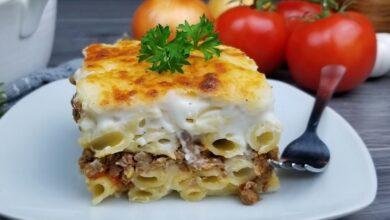 المكرونة بالبشاميل