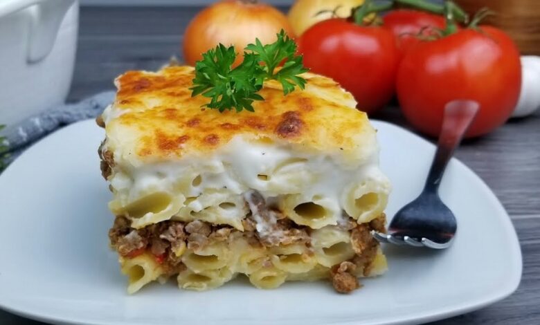 المكرونة بالبشاميل