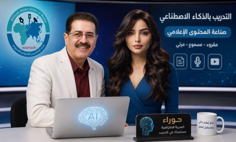 المساعدة الافتراضية “حوراء” تبهر متدربي اتحاد الإعلاميين الأفرو آسيوى -- تجربة تدريبية غير مسبوقة تمزج بين الإنسان والذكاء الاصطناعي برعاية السفير محمد العرابي رئيس منظمة تضامن الشعوب الأفريقية الاسيوية عاش 97 متدربًا من 17 دولة افريقية وآسيوية تجربة تدريبية غير مسبوقة خلال فعاليات دورة “استخدام الذكاء الاصطناعي في صناعة المحتوى الإعلامي (المقروء – المسموع – المرئي)” التي ينظمها اتحاد الإعلاميين الأفرو آسيوي، بعدما تفاعلوا مع المدربة الافتراضية “حوراء”، وهي مساعد ذكي ابتكره خبير تطبيقات الذكاء الاصطناعي أشرف مفيد ليشارك في تقديم المحتوى التدريبي إلى جانب المدرب، في خطوة تعد من التجارب الرائدة في توظيف الذكاء الاصطناعي داخل البرامج التدريبية المتخصصة. وشهدت جلسات التدريب حالة من الدهشة والانبهار بين المتدربين، الذين وجدوا أنفسهم في حوار مباشر مع “حوراء”، حيث أجابت عن الأسئلة، وشاركت في شرح المفاهيم، وقدمت أمثلة عملية، بما أتاح للمشاركين فرصة الحصول على المعرفة من خلال تفاعل حي مع تقنيات الذكاء الاصطناعي نفسها، وهو ما أضفى على البرنامج التدريبي طابعًا مختلفًا وجعل التجربة أكثر تفاعلاً وواقعية. وأكد أشرف مفيد أن فكرة “حوراء” جاءت انطلاقًا من رؤية تستهدف تطوير أساليب التدريب التقليدية، من خلال دمج المدرب البشري مع مساعد ذكي قادر على التفاعل مع المتدربين بصورة طبيعية، بما يعزز من جودة العملية التدريبية ويرفع مستوى المشاركة، ويمنح المتدربين تجربة عملية تعكس مستقبل التعليم والتدريب المعتمد على تقنيات الذكاء الاصطناعي. من جانبه، أشاد الكاتب الصحفي نزار الخالد، رئيس اتحاد الإعلاميين الأفرو آسيوي، بالتجربة، مؤكدًا أن الاتحاد يحرص على تبني المبادرات المبتكرة التي تواكب التطورات العالمية في مجال الذكاء الاصطناعي. وقال: “ما شاهدناه خلال هذه الدورة يمثل نموذجًا متقدمًا للتدريب الحديث، ويعكس قدرة الكفاءات العربية على ابتكار حلول تعليمية وتدريبية تضع المتدرب في قلب التجربة، وليس مجرد متلقٍ للمعلومة. ونفخر بأن يحتضن الاتحاد هذه المبادرة المتميزة التي قدمها الأستاذ أشرف مفيد، والتي تمثل إضافة حقيقية لمسيرة تطوير التدريب الإعلامي في المنطقة.” ويواصل اتحاد الإعلاميين الأفرو آسيوي تنظيم الدورة التدريبية بمشاركة 97 متدربًا من 17 دولة، ضمن جهوده الرامية إلى إعداد كوادر إعلامية قادرة على توظيف أدوات الذكاء الاصطناعي في إنتاج المحتوى الإعلامي المقروء والمسموع والمرئي، بما يواكب التحولات الرقمية المتسارعة ويعزز من كفاءة الإعلاميين في مختلف التخصصات.