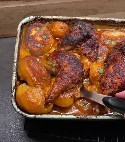 صينية البطاطا بالدجاج