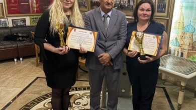 نزار الخالد يكرم رئيس الوزراء الروسي الأسبق ستيباشين وشخصيات روسية تقديرا لدورهم الإنساني و دعم الإعلام الأفروآسيوي 